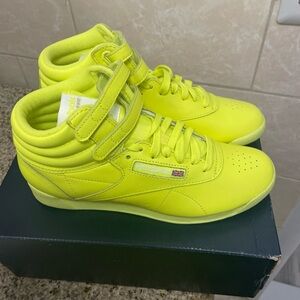 Lime green freestyle Reebok